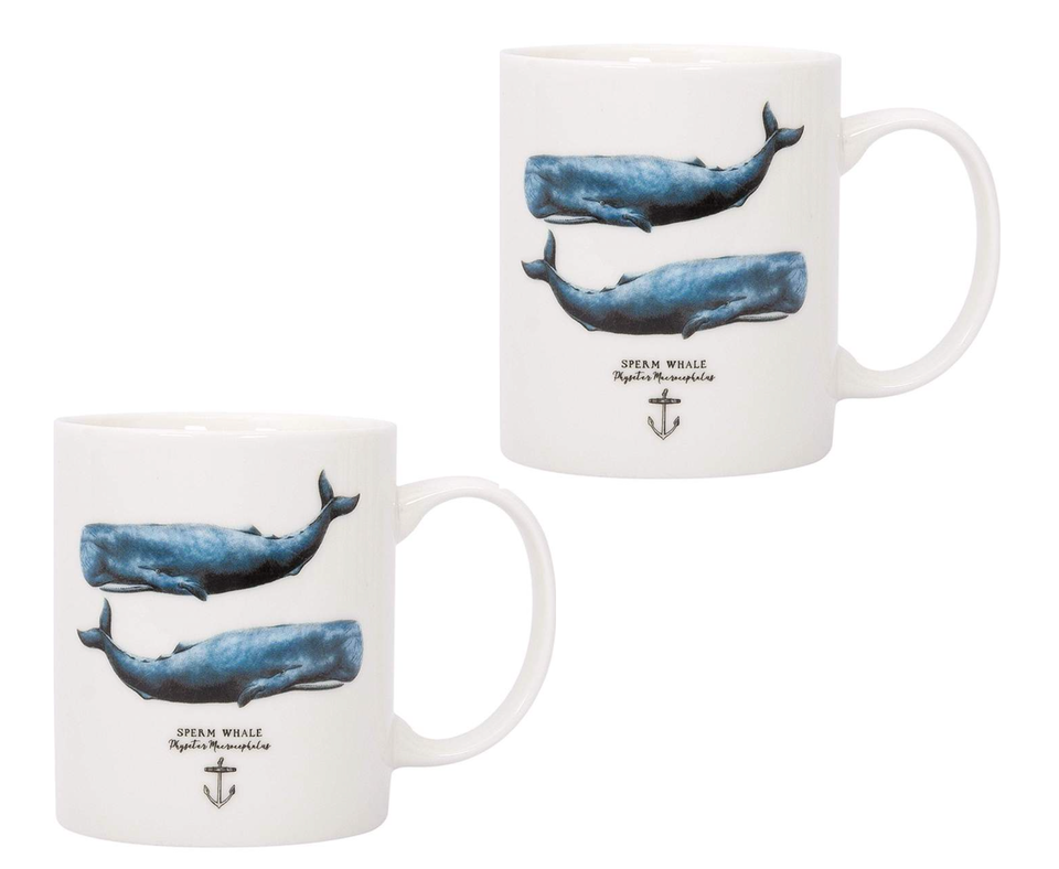 Set of 2 Sperm Whale Coffee Mugs