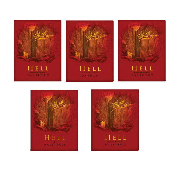 Set of 5 Hell Passport Notebooks