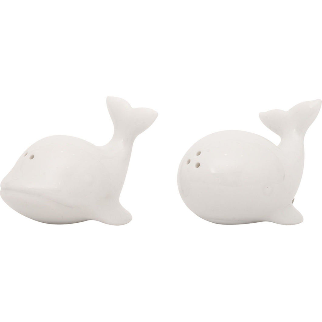 Whales Salt and Pepper Ceramic Set