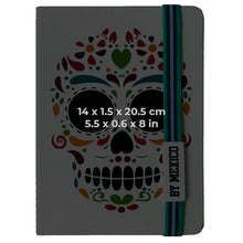 Load image into Gallery viewer, White Mexican Skull 21cm Notebook - ByMexico
