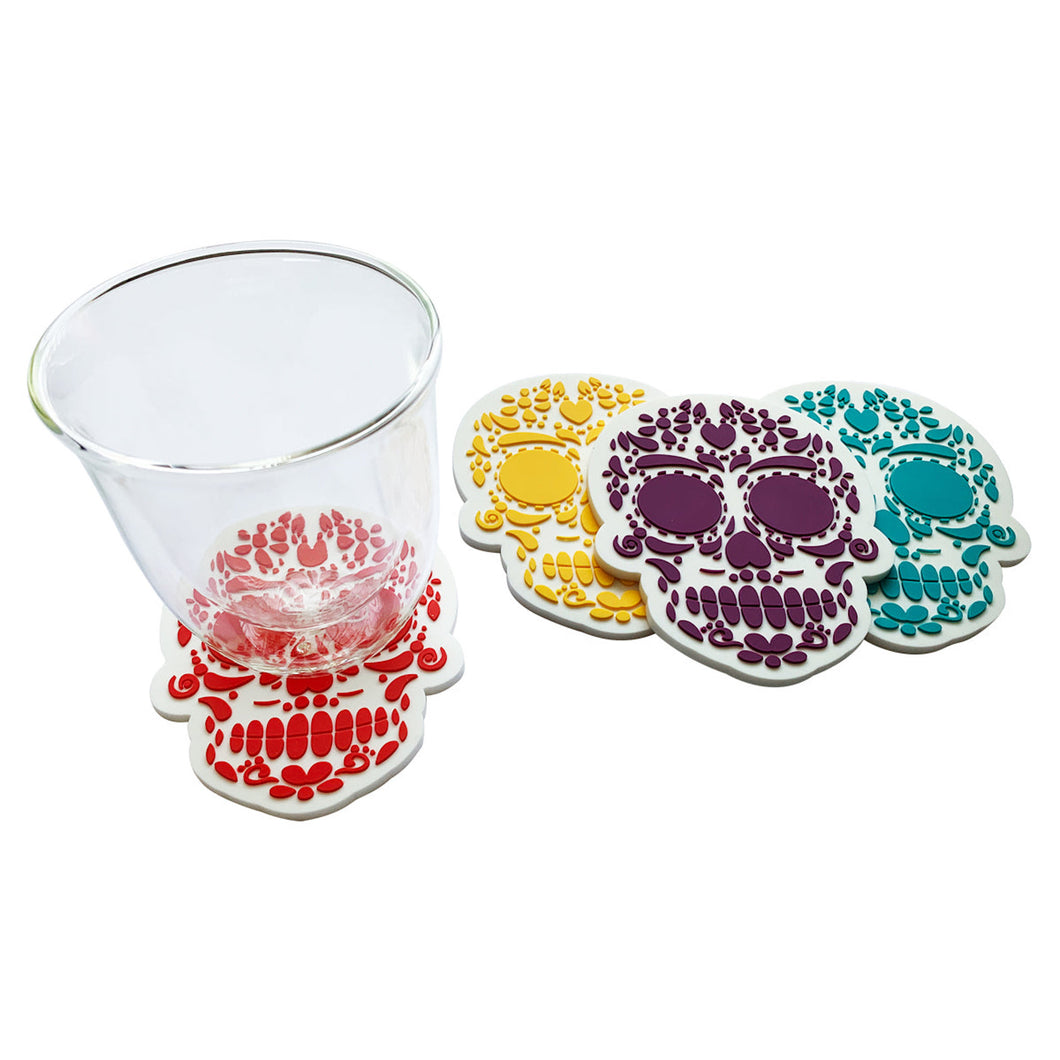 Mexican Skulls Coasters Set - ByMexico