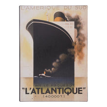 Load image into Gallery viewer, 2 Metalic Plates L&#39;ATLANTIQUE L: 21cm H: 30cm Wall-decor
