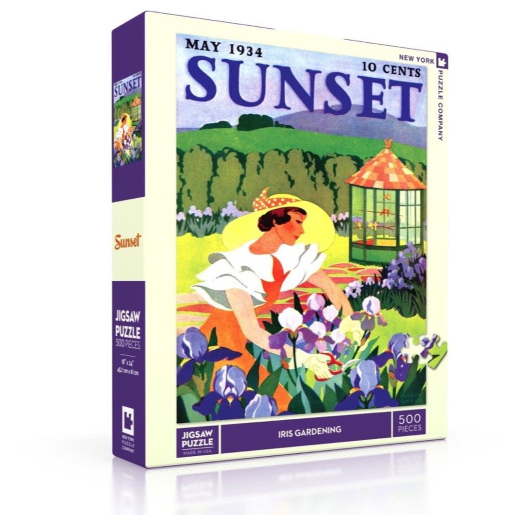 Iris Gardening Jigsaw Puzzle 500 Pieces by New York Puzzle Co.
