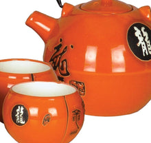 Load image into Gallery viewer, Orange Dragon Porcelain Teaset
