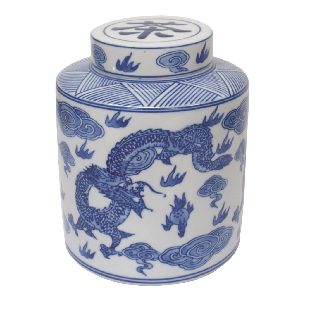 Porcelain Dragon Tea Caddy
