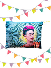 Load image into Gallery viewer, Makeup Bag Mexican Frida Zip - By Wajiro Dream MexiPop Art Design
