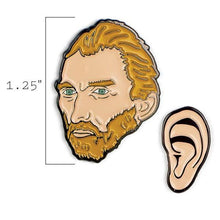 Load image into Gallery viewer, Vincent van Gogh &amp; Ear Pins by The Unemployed Philosophers Guild
