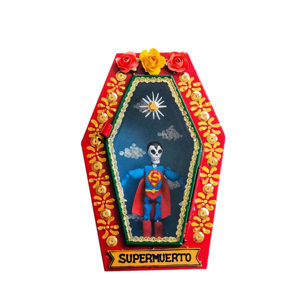 Mexican Coffin Super Muerto - Handmade Art Crafts