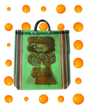 Load image into Gallery viewer, Mexican Catrina Shopping Bag - Green 48 x 45cm Approx
