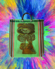 Load image into Gallery viewer, Mexican Catrina Shopping Bag - Green 48 x 45cm Approx
