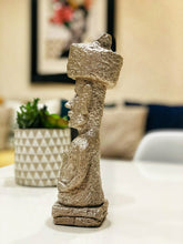 Load image into Gallery viewer, Silver Grey Moai with Pukoa Statue - Easter Island. Giftware
