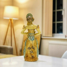 Load image into Gallery viewer, Hand Painted Ceramic Javanese Woman Statue
