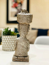 Load image into Gallery viewer, Silver Grey Moai with Pukoa Statue - Easter Island. Giftware
