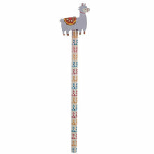 Load image into Gallery viewer, Set of 4 Oh My Llama Pencil with Eraser Topper
