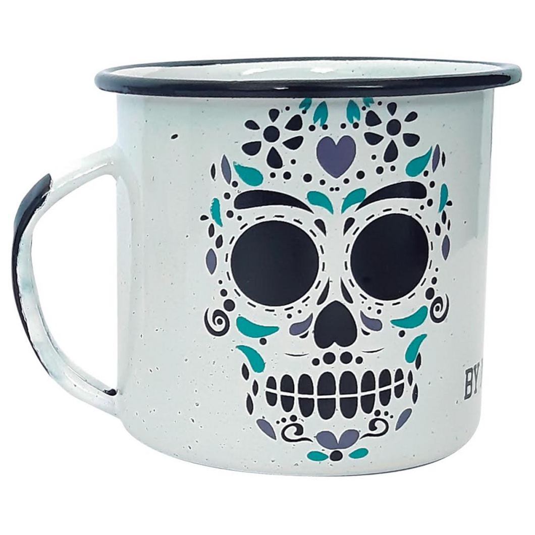 White Mexican Skull Coffee Mug - ByMexico
