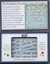 Load image into Gallery viewer, Magnetic Poetry Kit - Mazeltov
